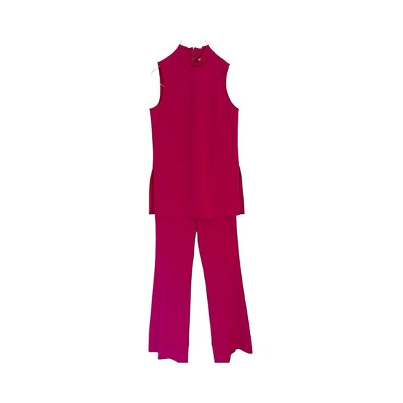 NWT TRINA TURK Hot Pink 2 Piece Pantsuit - Picture 4 of 10